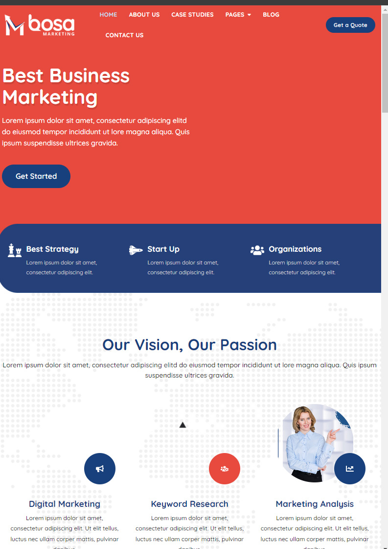 Get website for Marketing