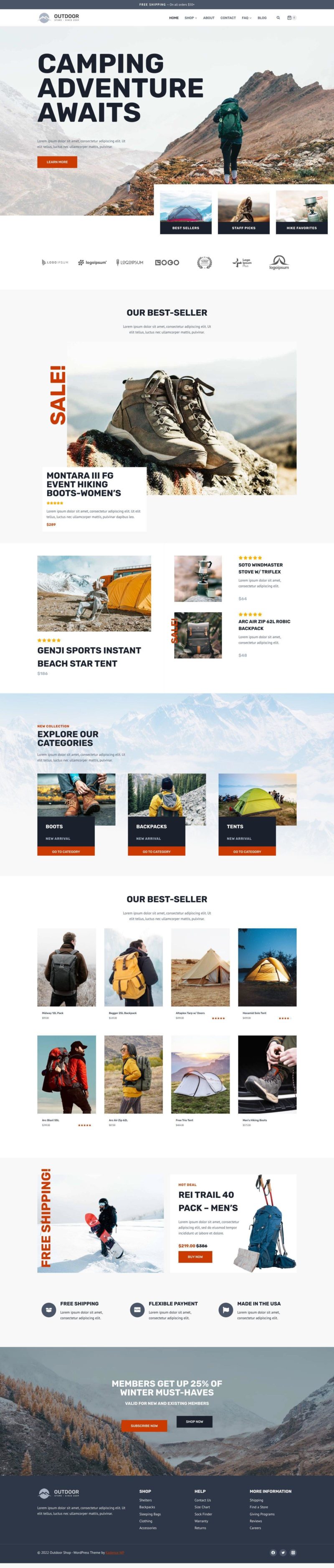 Get website for Outdoor Shop