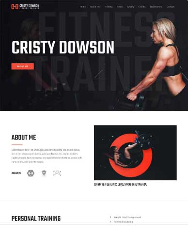 Get website for Personal Fitness Trainer