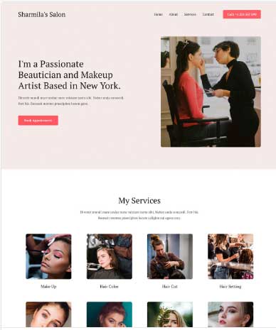 Get website for Salon &amp; Spa