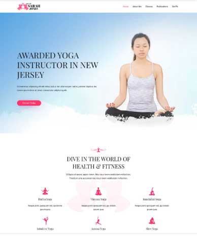 Get website for Yoga Instructor