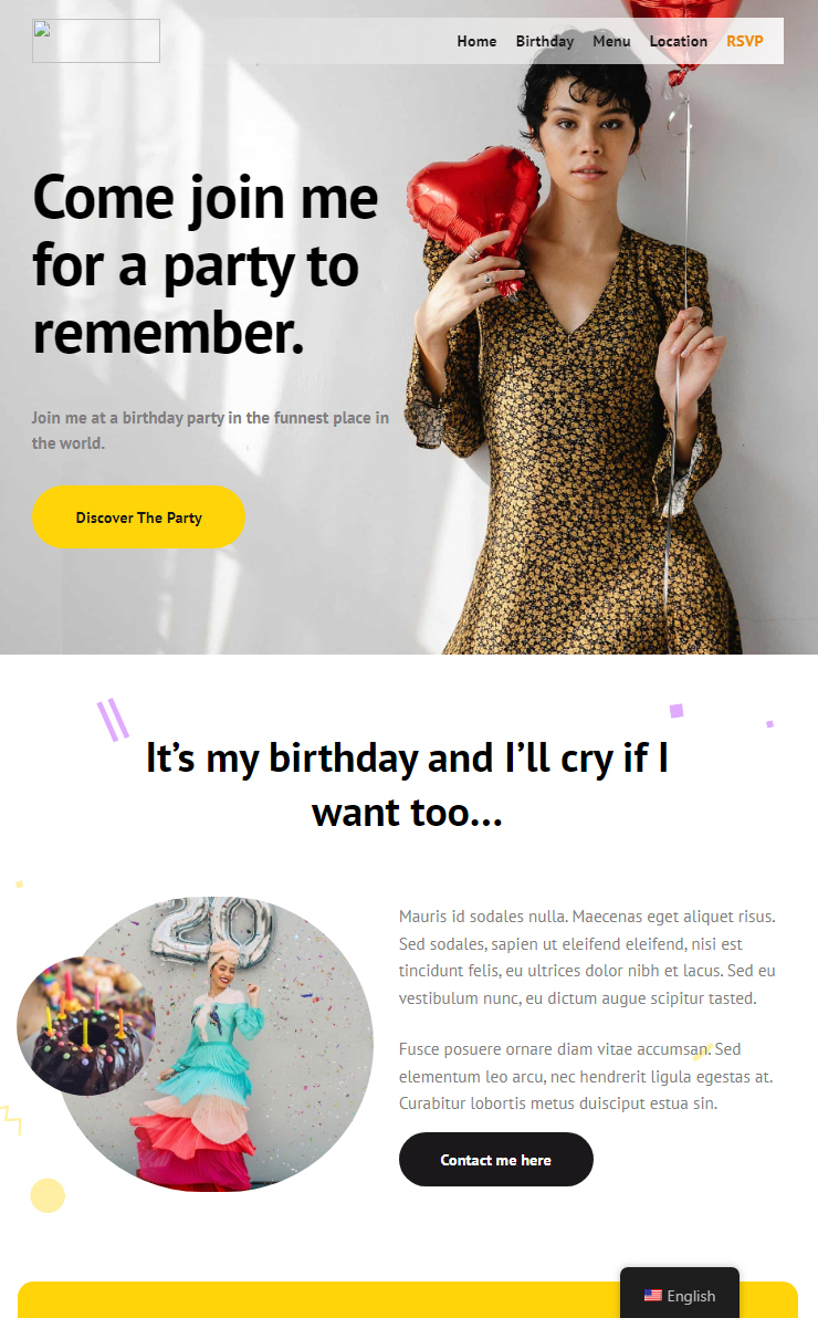 Get website for Birthday