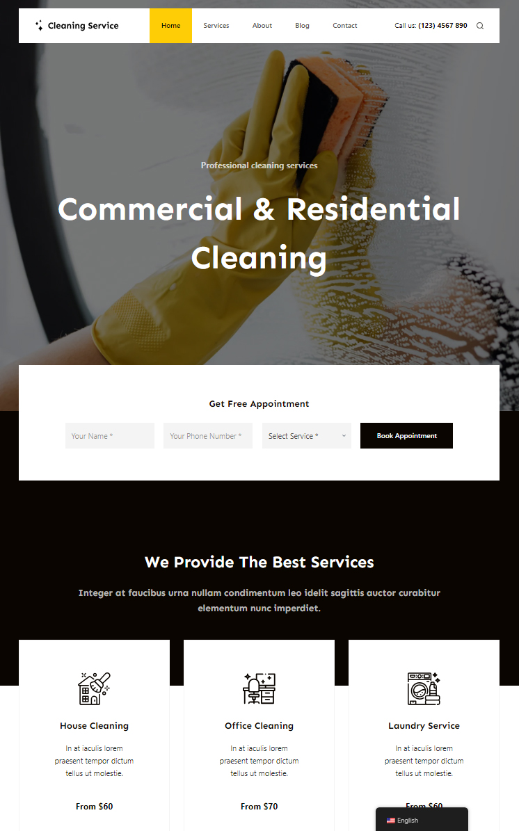 Get website for Cleaning Service