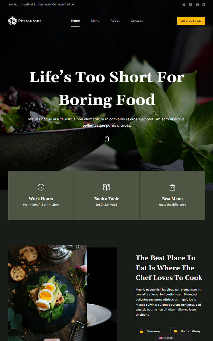 Get website for Restaurant