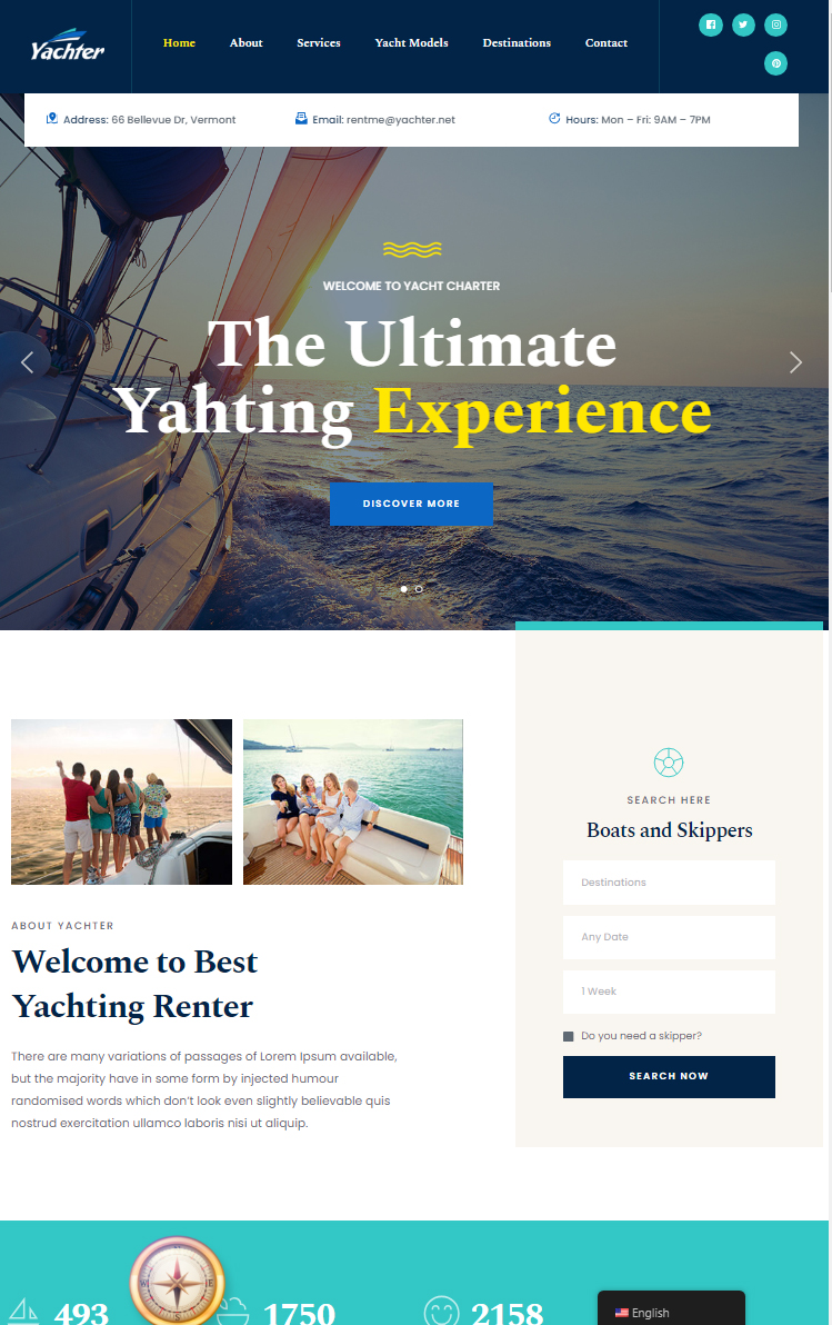 Get website for Yachter