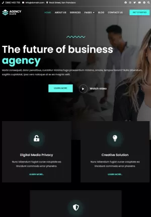 Get website for Bosa Agency Dark