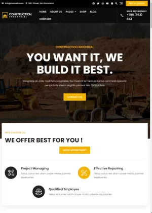 Get website for Bosa Construction Industrial