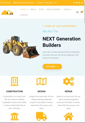 Get website for Construction