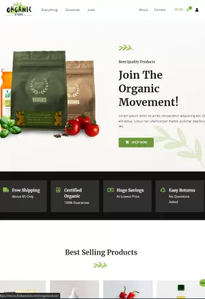 Get website for Organic Store