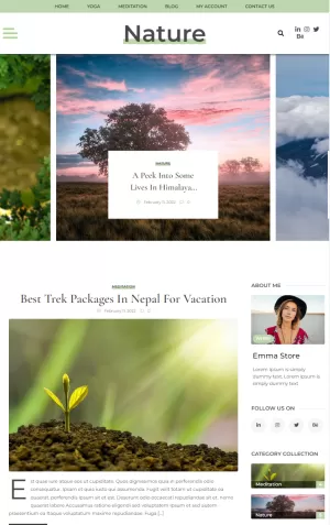 Get website for Nature